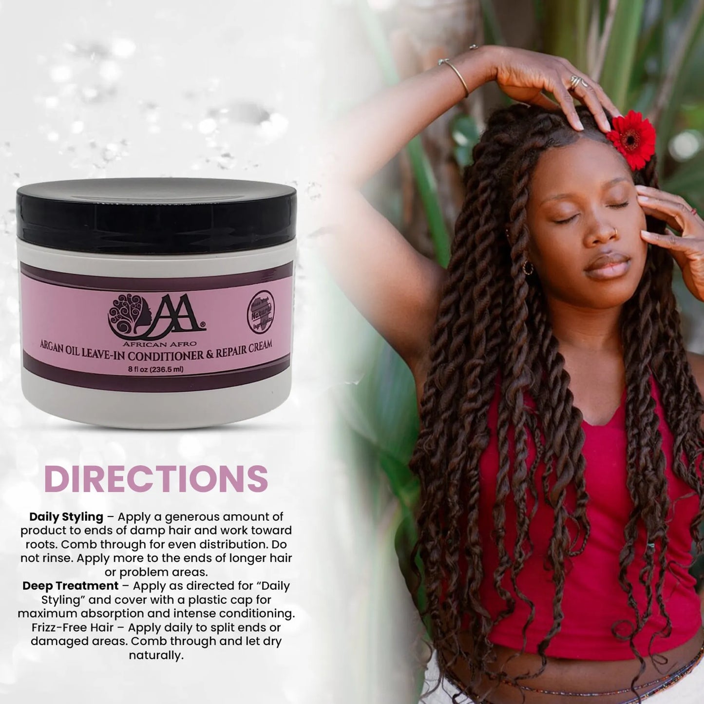 African Afro™ Argan Oil Leave-In Conditioner and Hair Repair Cream